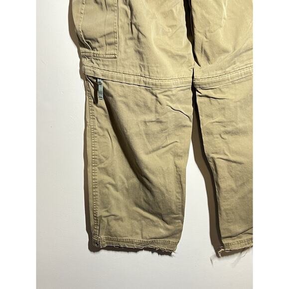 Abercrombie & Fitch VTG 90s Y2K Khaki Baggy Paratrooper Skate Pant M Convertible - Picture 8 of 10